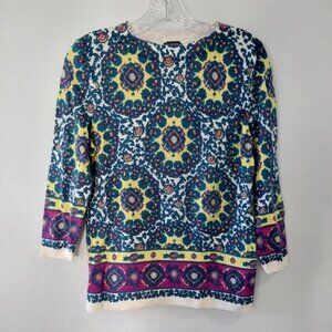 Talbots Pure Merino Wool 3/4 sleeve pullover sweater Large Petite cozy luxury